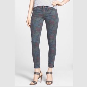 Mother 'The Vamp' Floral Crop Skinny Jeans - NWT